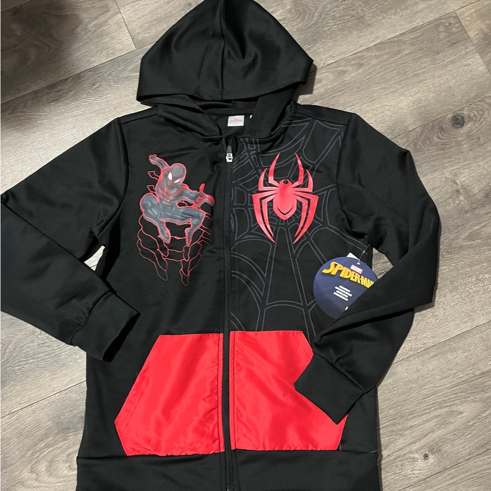 Spider-Man Active Zip Up Hoodie Size 10/12 New